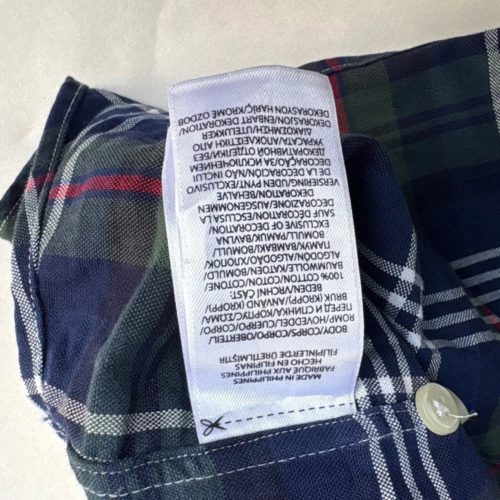 Ralph Lauren Mens Classic Fit Plaid Button Down Shirt Blue Green Large L